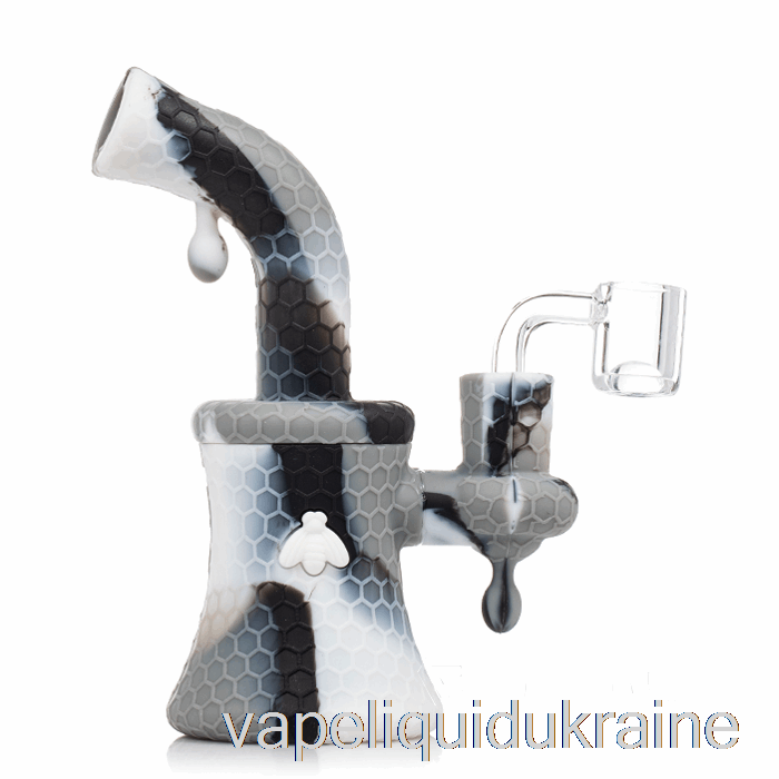 Vape Ukraine Stratus Bee Silicone Dab Rig Marble Grey (Black / Grey / White)